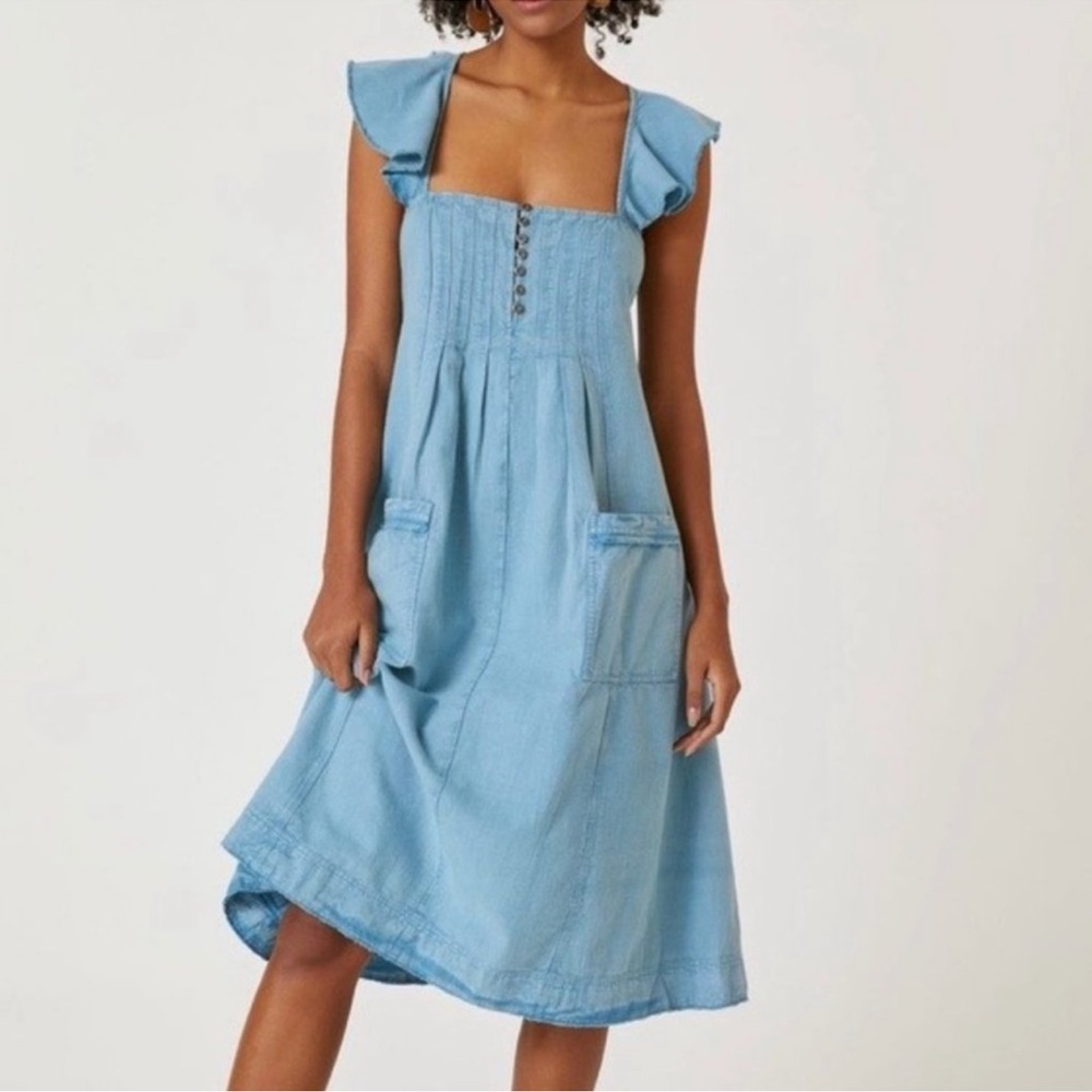 Pilcro Blue Midi Dress